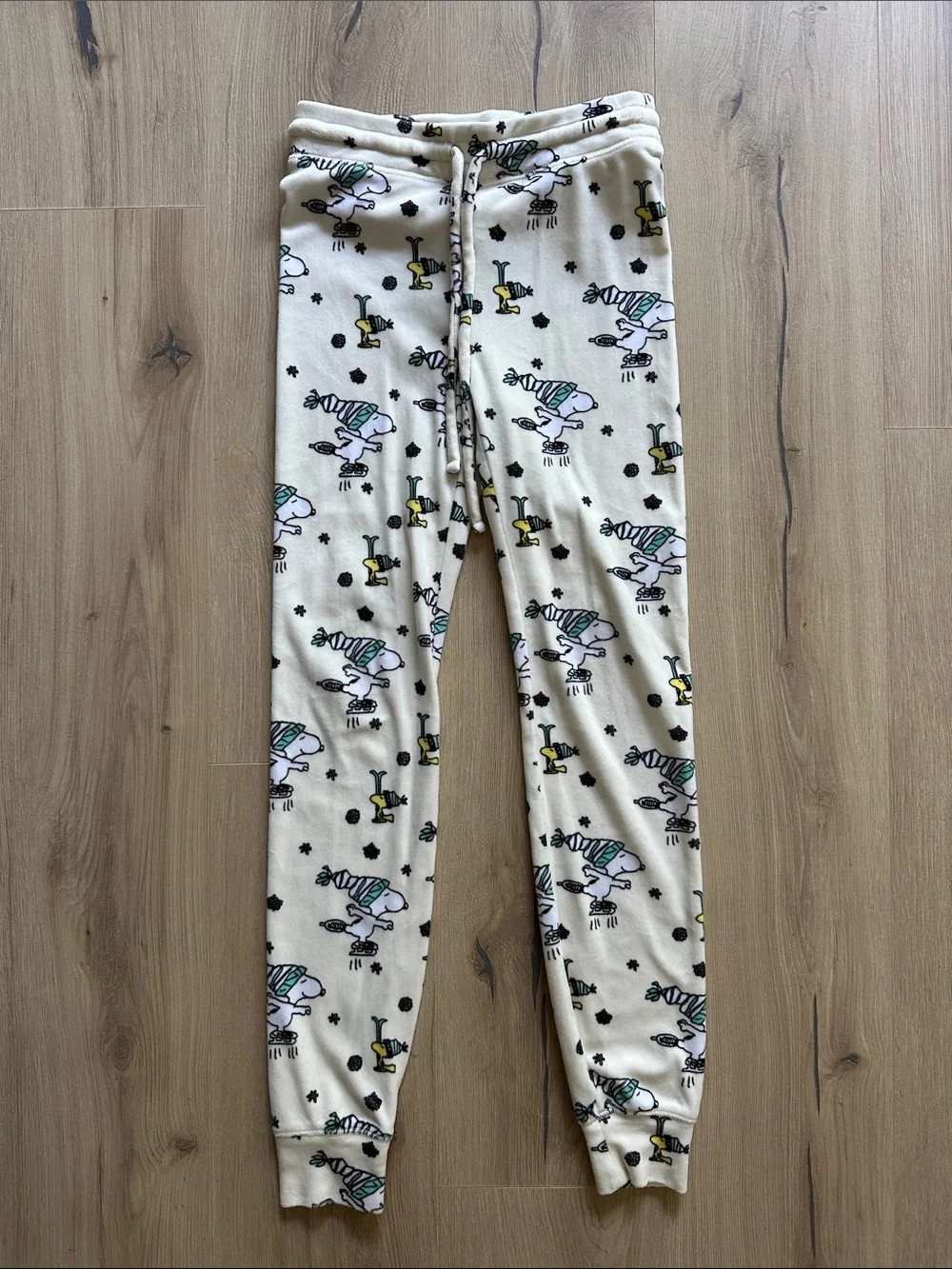 American Eagle Outfitters Cream Kids Pajama Bottoms with Character Print